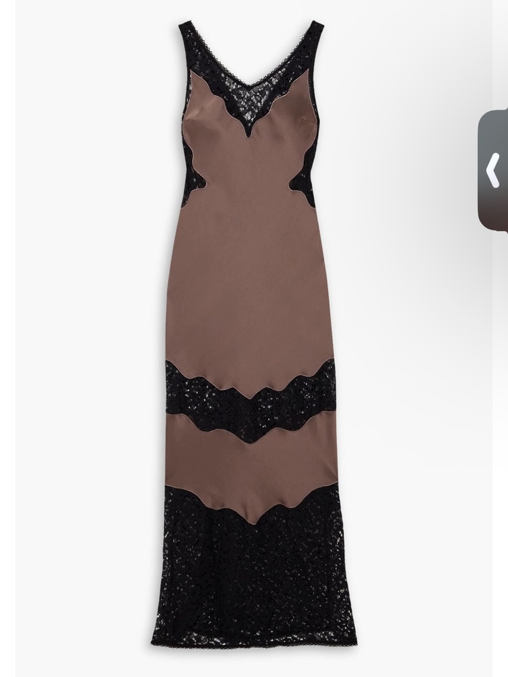 Simkhai Women's Lace-Trim Slip Dress - Black and Taupe NWT! $1064 Retail!